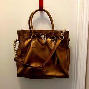 NWOT Michael Kors Large Bronze Bag Hamilton Tote